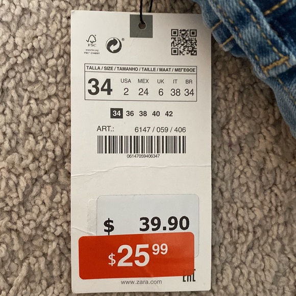 Brand new with tags Zara jeans - Picture 7 of 8